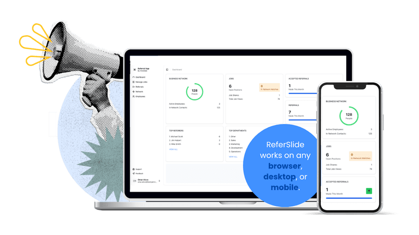 ReferSlide works on any browser, desktop, or mobile